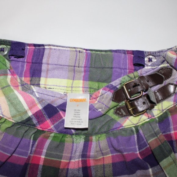 Girls Gymboree Plaid Shirt pants/Pink tank top - Picture 7 of 13